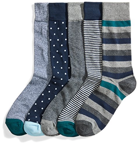 Algopix Similar Product 6 - Goodthreads Mens Patterned Socks Pack