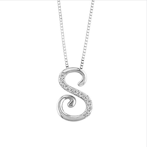 Algopix Similar Product 6 - JMS Jewelry 18K White Gold Initial S