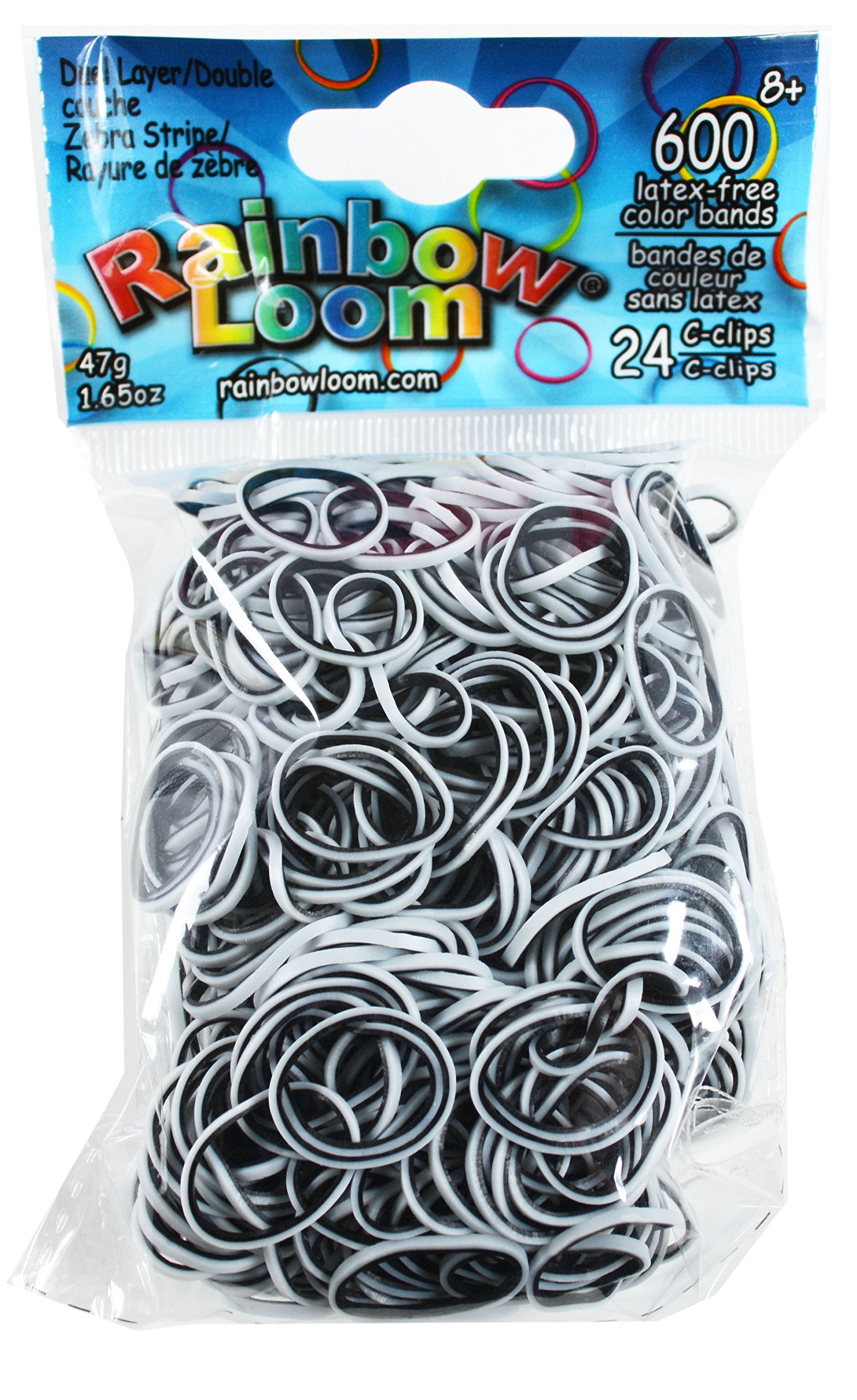 Algopix Similar Product 16 - Rainbow Loom Dual Layer Bands Zebra