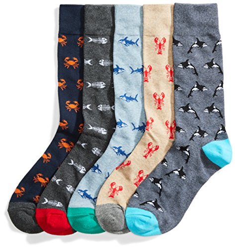 Algopix Similar Product 17 - Goodthreads Mens Patterned Socks Pack