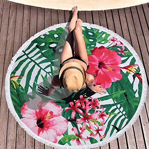 Algopix Similar Product 4 - BOBIBI Thick Round Beach Towel Blanket