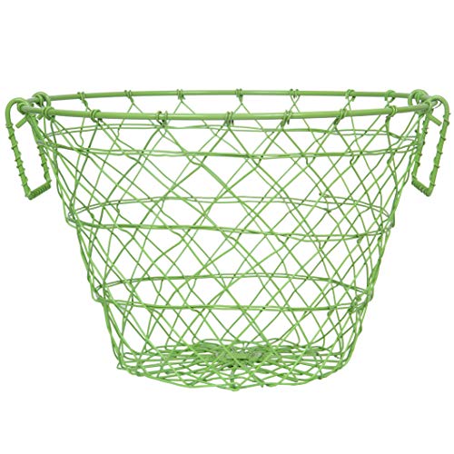 Algopix Similar Product 1 - Benjara BM165442 Green Iron Wire Basket