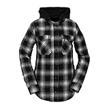 Algopix Similar Product 13 - Volcom Womens Hooded Yarn Dye Flannel