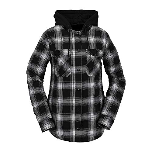 Algopix Similar Product 19 - Volcom Womens Hooded Yarn Dye Flannel