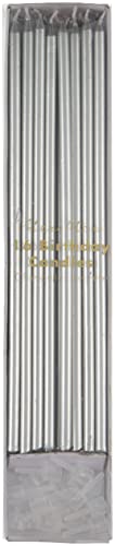Algopix Similar Product 9 - Meri Meri Silver Long Candles Pack of