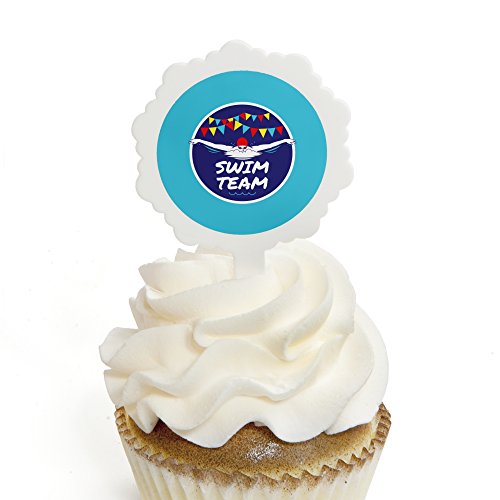 Algopix Similar Product 20 - Making Waves Swim Team Cupcake