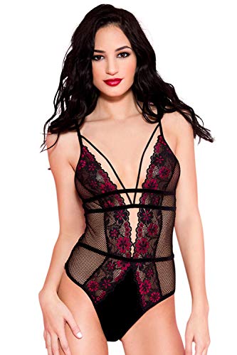 Algopix Similar Product 10 - Music Legs Fishnet Teddy With Front