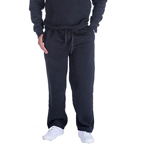 Algopix Similar Product 10 - Leehanton Black Sweatpant Mens Fleece