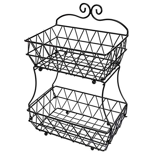 Algopix Similar Product 4 - TQVAI 2 Tier Fruit Bowl for Kitchen
