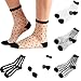 Algopix Similar Product 3 - Sheer Mesh Transparent Socks Women 