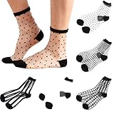 Algopix Similar Product 14 - Sheer Mesh Transparent Socks Women 