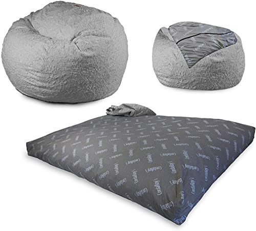 Algopix Similar Product 6 - CordaRoys Faux Fur Bean Bag Chair