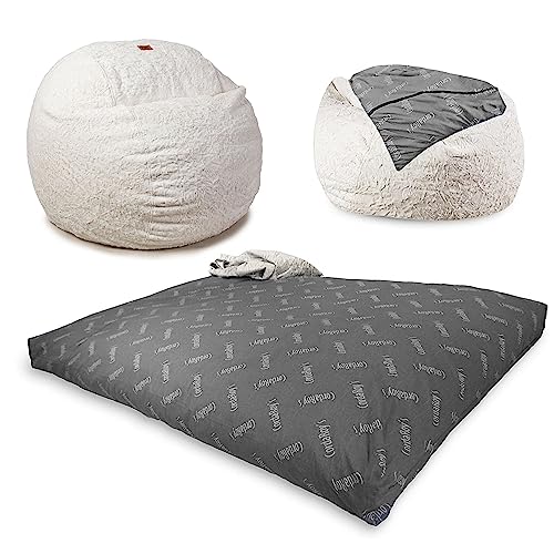 Algopix Similar Product 13 - CordaRoys Faux Fur Bean Bag 