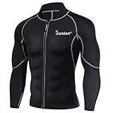 Algopix Similar Product 4 - Men Sweat Neoprene Jacket Sauna Suit