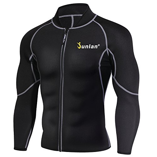 Algopix Similar Product 19 - Men Sweat Neoprene Jacket Sauna Suit