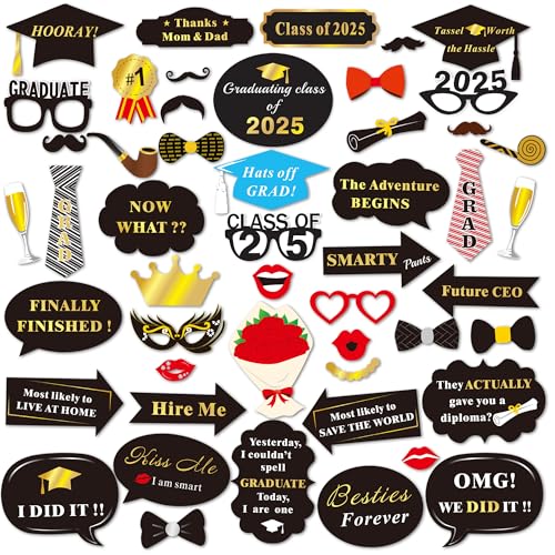 Algopix Similar Product 3 - Graduation Photo Booth Props 50Count