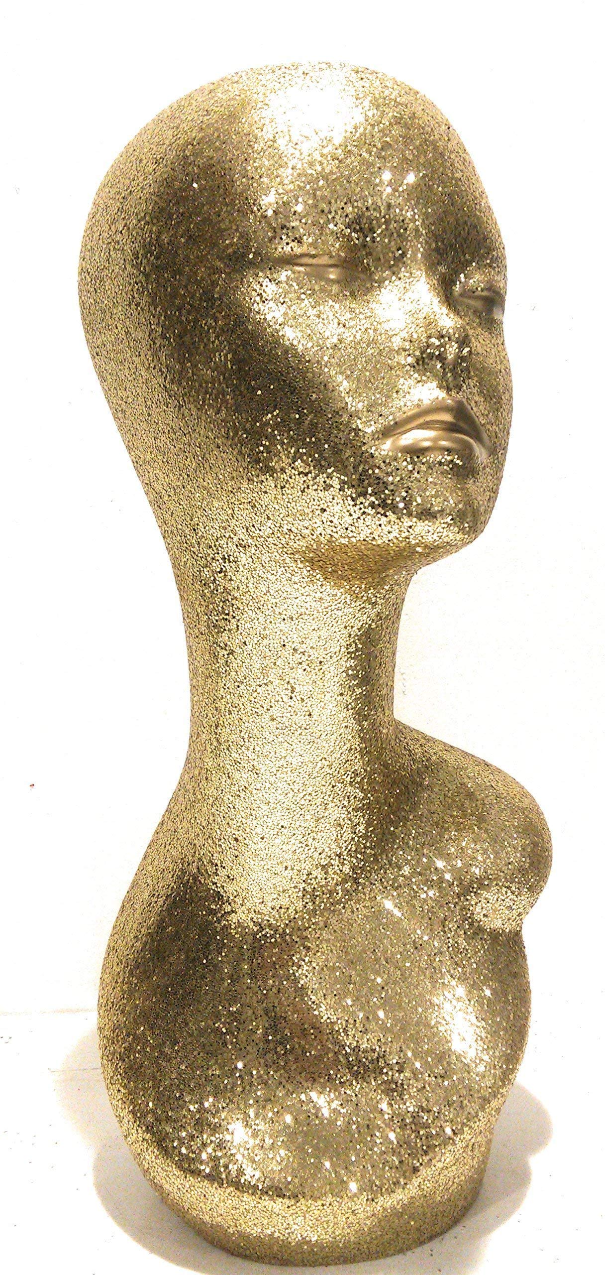 Algopix Similar Product 3 - Gold Mannequin Head