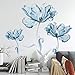 Algopix Similar Product 1 - DERUN Blue Flower Wall Stickers Sofa