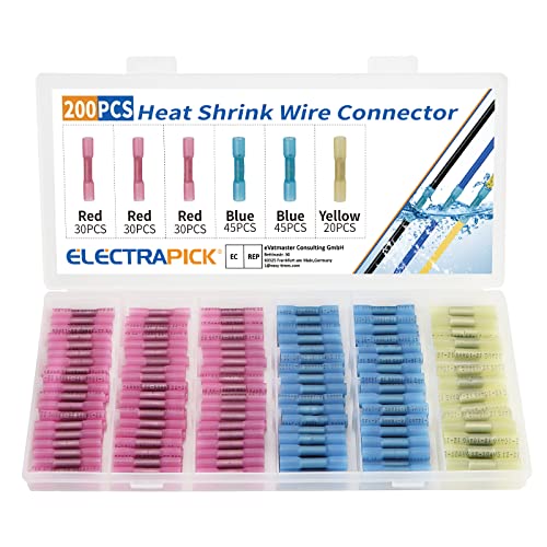Algopix Similar Product 6 - ELECTRAPICK 200Pcs Heat Shrink Butt