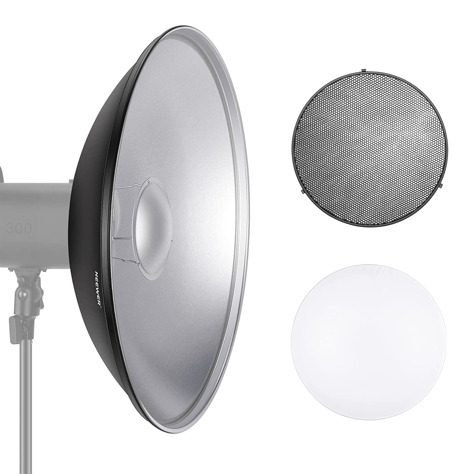 Algopix Similar Product 15 - NEEWER 21655cm Metal Beauty Dish