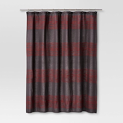 Algopix Similar Product 5 - Striped Shower Curtain GrayOrange