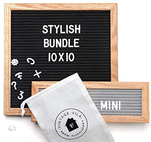 Algopix Similar Product 17 - Black Felt Letter Board 10x10 inches