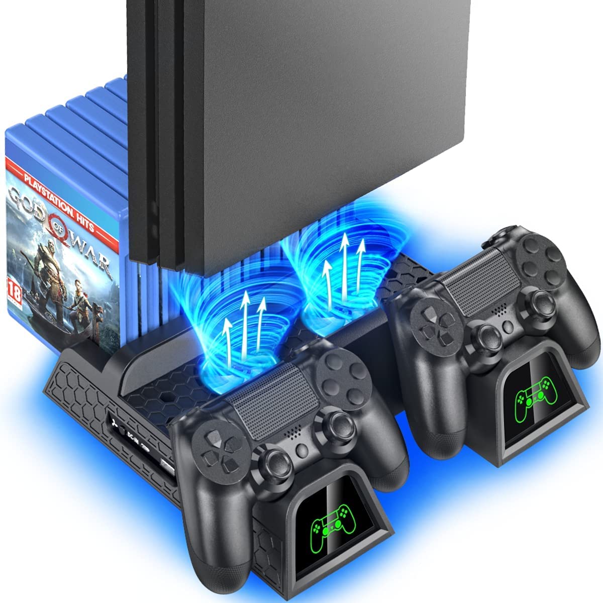 Algopix Similar Product 10 - OIVO PS4 Stand with PS4 Cooling Fan