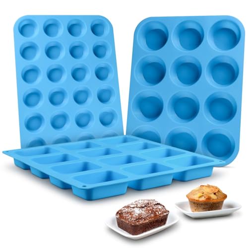 Algopix Similar Product 6 - CAKETIME Silicone Muffin Pan  Cupcake