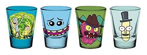 Algopix Similar Product 17 - Rick And Morty 4pk Premium Shot Glass