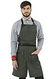 Algopix Similar Product 9 - Under NY Sky NoTie Barber Green Apron