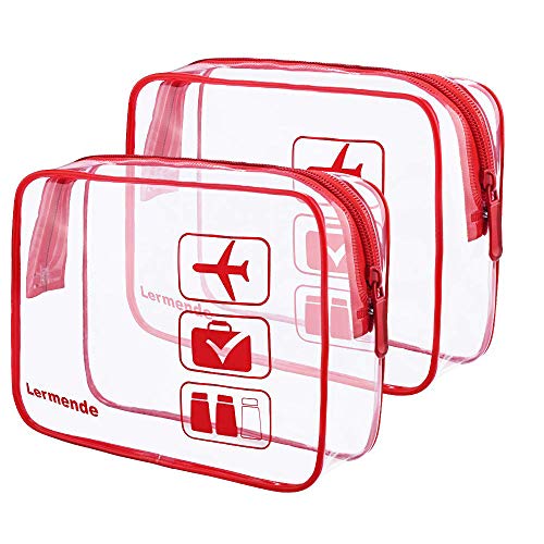 Algopix Similar Product 16 - 2pcspack Lermende Clear Toiletry Bag