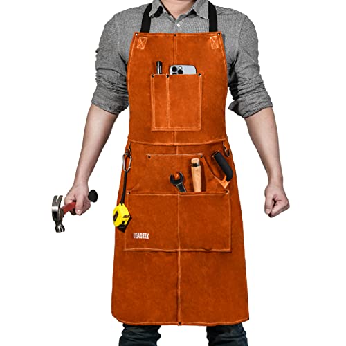 Algopix Similar Product 13 - Leather Welding Work Apron  Heat