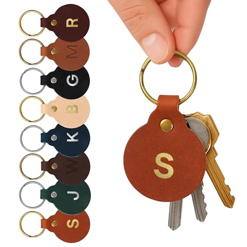 Algopix Similar Product 5 - Northwind Leather Circle Keychain 