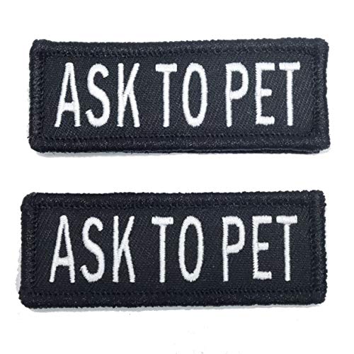 Algopix Similar Product 15 - Leashboss Ask to Pet Patches for Vest