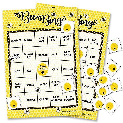 Algopix Similar Product 10 - Bumble Bee Baby Bingo Game - 24 Guests