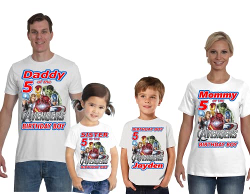 Algopix Similar Product 10 - Custom Super Hero Birthday Shirt with