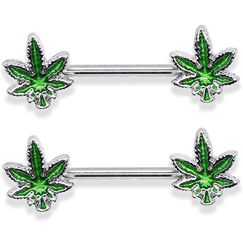 Algopix Similar Product 13 - Pierce2GO 2 Pcs 14G Marijuana Weed