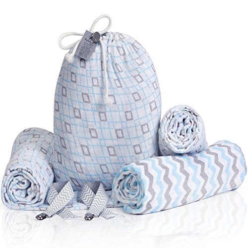Algopix Similar Product 16 - Muslin Swaddle Blankets  Cotton Baby
