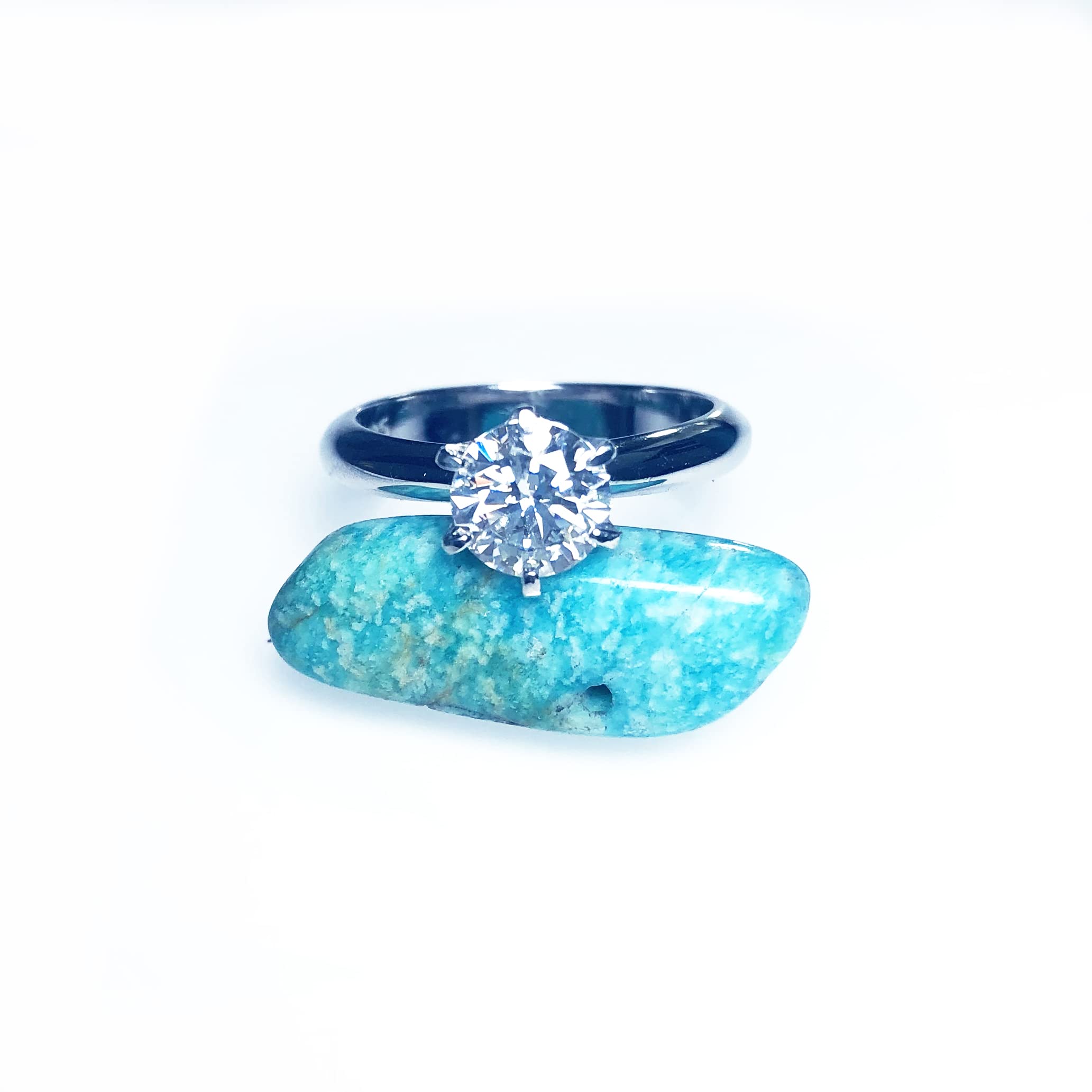 Algopix Similar Product 6 - 1Carat Moissanite Diamond Solitaire