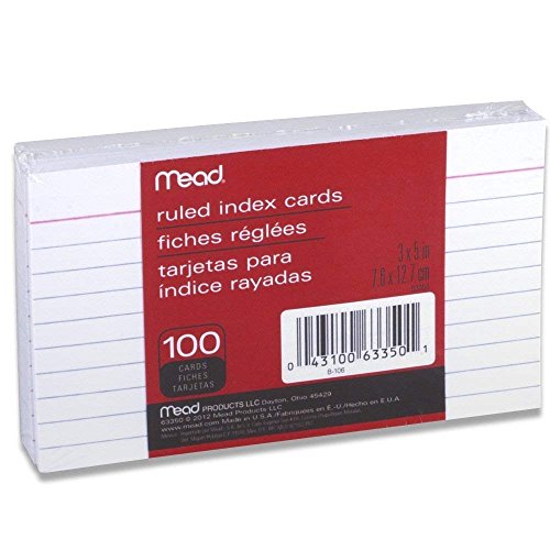 Algopix Similar Product 17 - Mead Index Cards Ruled 3 x 5 Inch