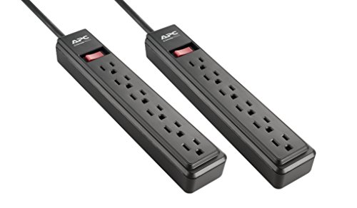 Algopix Similar Product 19 - APC Power Strip 2Pack 6Outlet Black