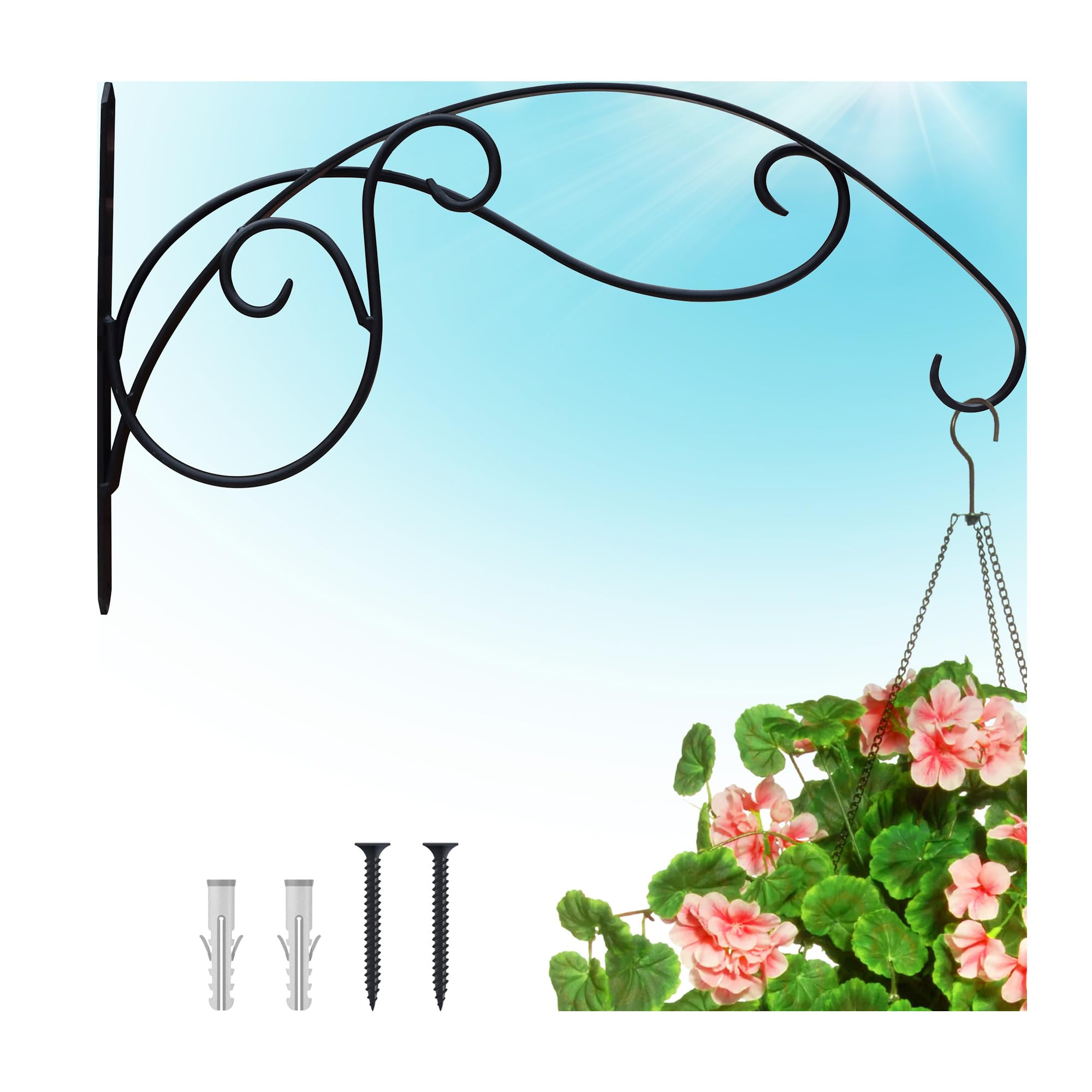 Algopix Similar Product 16 - Gray Bunny Outdoor Plant Hanger Hook