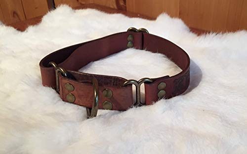 Algopix Similar Product 12 - Personalized Brown Leather Martingale