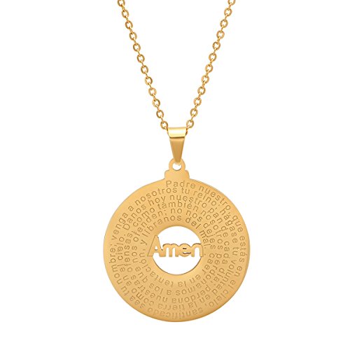 Algopix Similar Product 19 - 18K Gold Plated Stainless Steel Padre