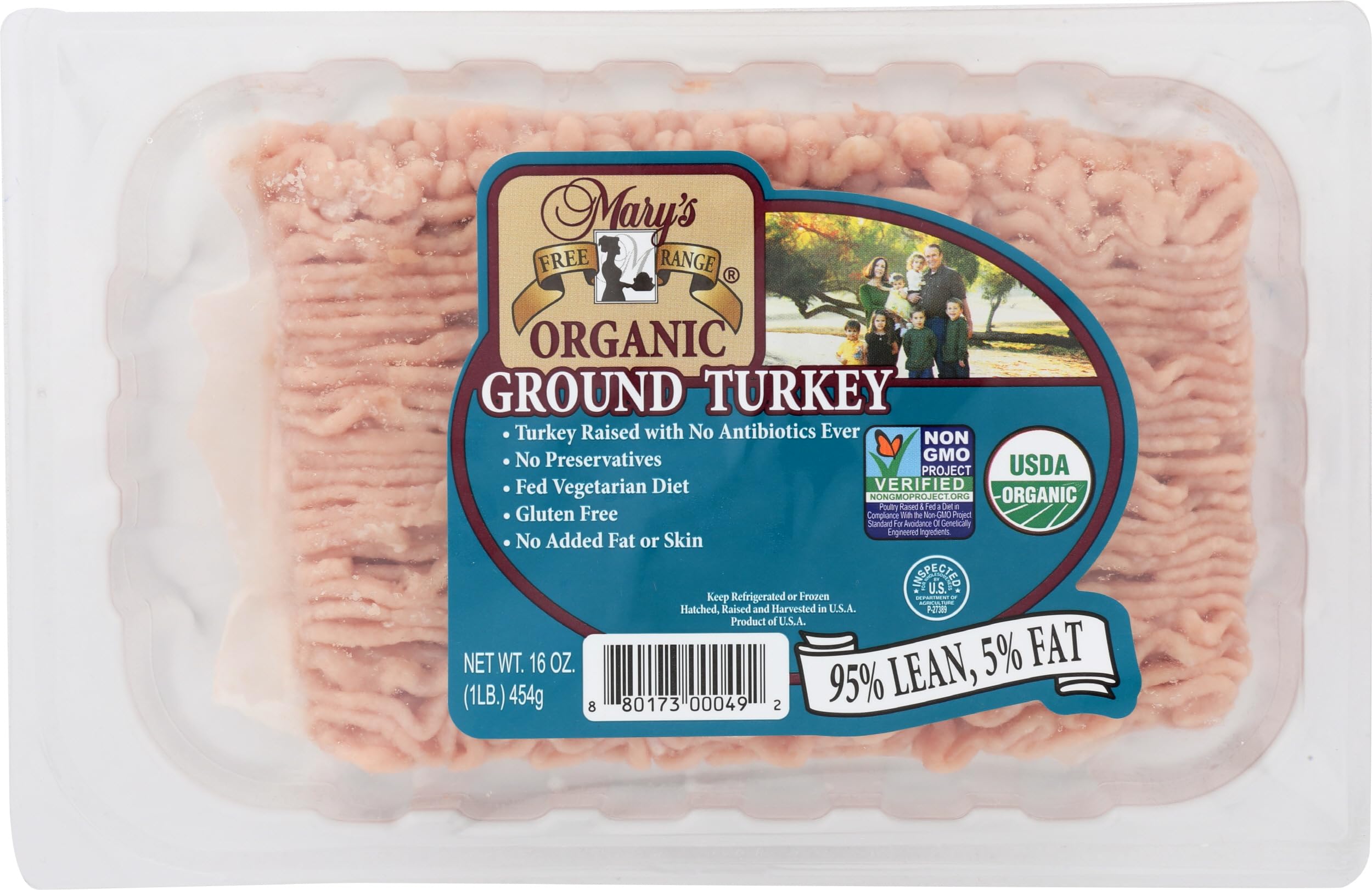 Algopix Similar Product 13 - Mary's, Organic Ground Turkey, 16 Ounce