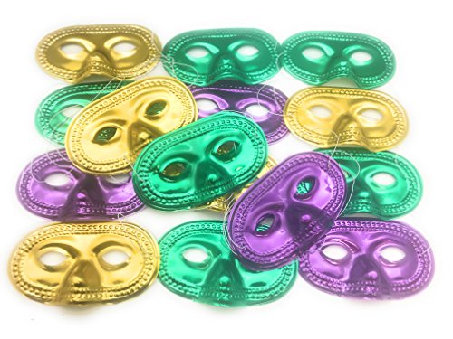 Algopix Similar Product 7 - Oojami Mardi Gras Metallic HalfMasks