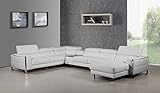 Algopix Similar Product 13 - Divani Casa Arles Modern White Leather
