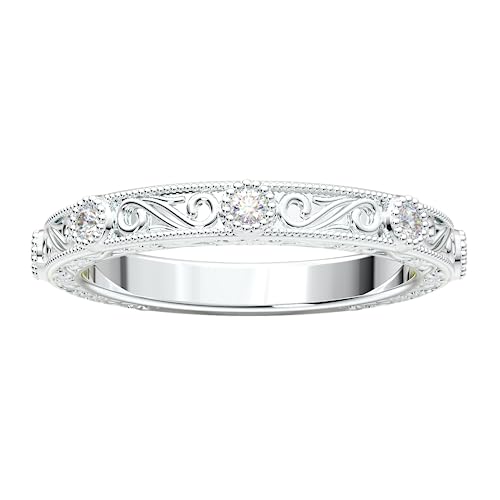 Algopix Similar Product 9 - Aurosi Jewels 14K White Gold Wedding