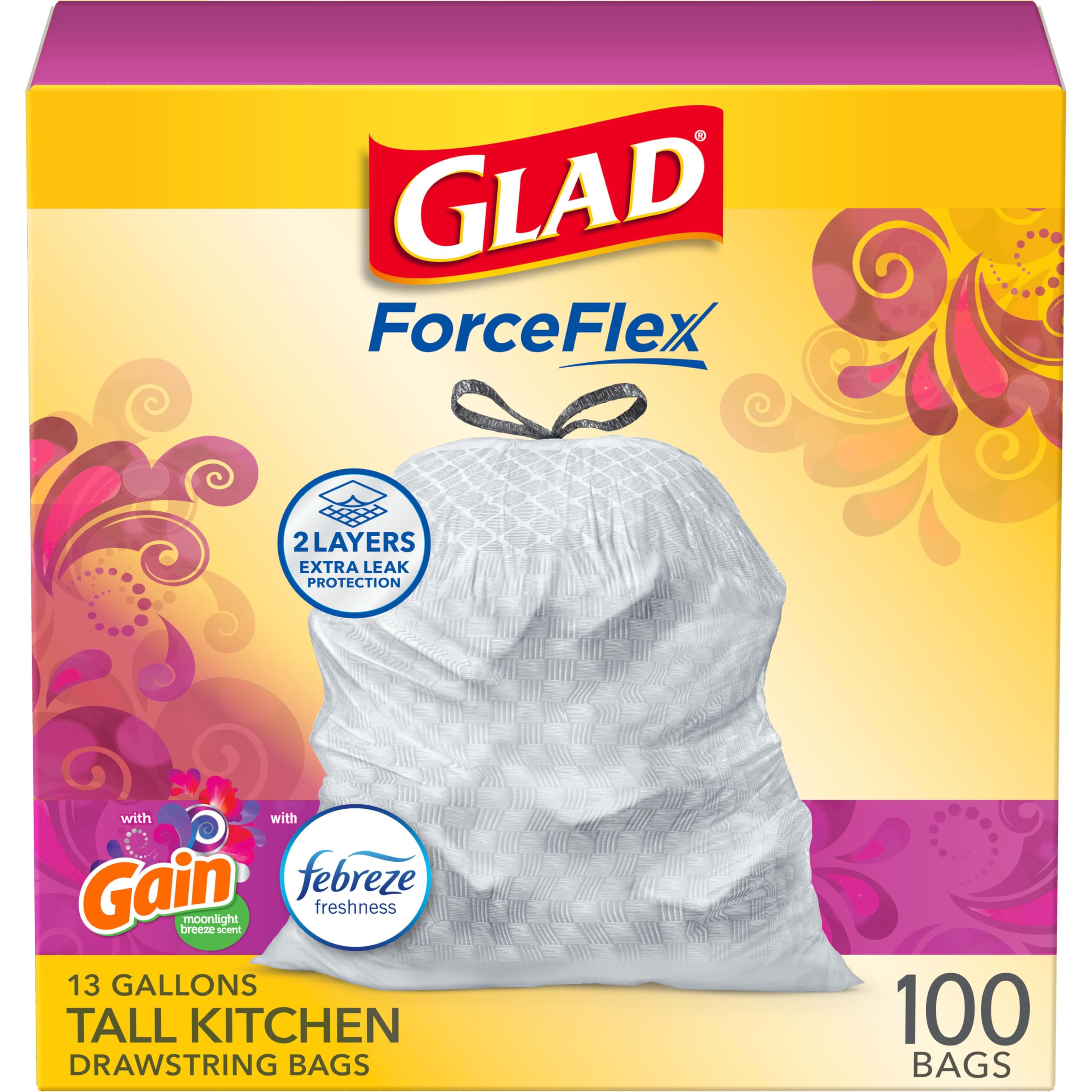Algopix Similar Product 10 - Glad ForceFlex Tall Kitchen Trash Bags