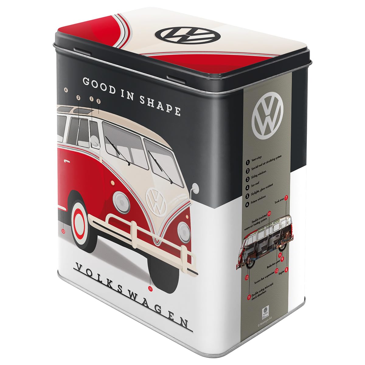 Algopix Similar Product 2 - NostalgicArt Retro storage tin box L